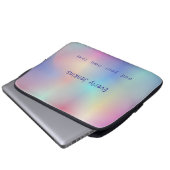 niedlicher Regenbogen glänzend ombre multicolor Laptopschutzhülle (Vorne Knopf)