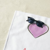 Niedlicher Regenbogen-Glitzer Einhorn mit Individu Strandtuch (Beispiel)