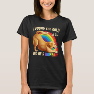 Niedlicher Regenbogen Golden Retriever Hund ich fa T-Shirt