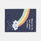 Niedlicher Regenbogen Inspiration und Motivierend  Fleecedecke (Vorderseite (Horizontal))