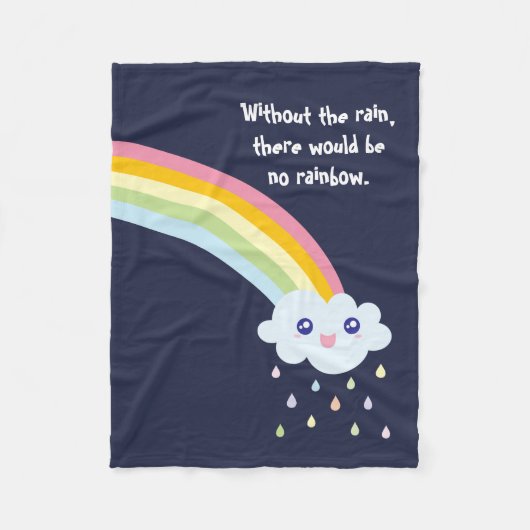 Niedlicher Regenbogen Inspiration und Motivierend Fleecedecke (Vorderseite)