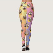 Niedlicher Regenbogen-Kack des Emoji-Eiskremmuster Leggings (Rückseite)