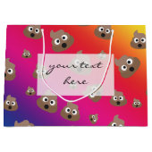 Niedlicher Regenbogen Kacke Emoji-Muster Große Geschenktüte (Vorderseite)