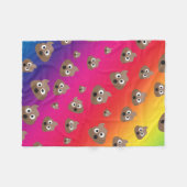 Niedlicher Regenbogen kacken Emoji Muster Fleecedecke (Vorderseite (Horizontal))