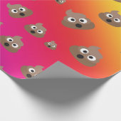 Niedlicher Regenbogen kacken Emoji Muster Geschenkpapier (Ecke)