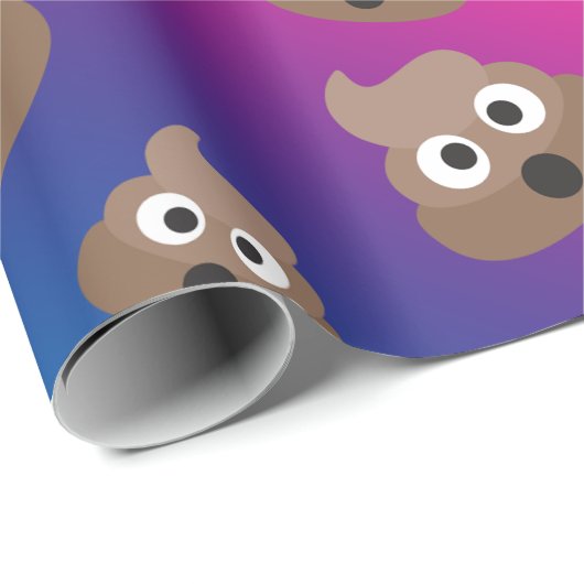 Niedlicher Regenbogen kacken Emoji Muster Geschenkpapier (Rolleneckpunkt)