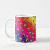 Niedlicher Regenbogen kacken Emoji Muster Kaffeetasse (Links)