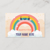 Niedlicher Regenbogen Kinderbetreuung Kinderbetreu Visitenkarte (Vorderseite)