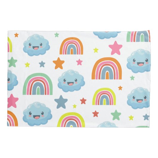 Niedlicher Regenbogen Kissenbezug (Rückseite)