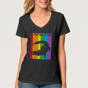 Niedlicher Regenbogen Krokodil T-Shirt