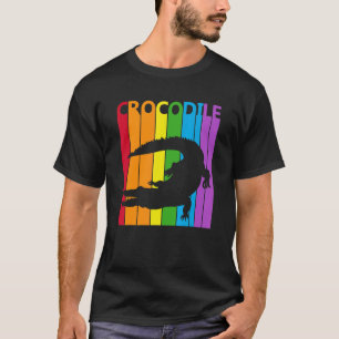 Niedlicher Regenbogen Krokodil T-Shirt