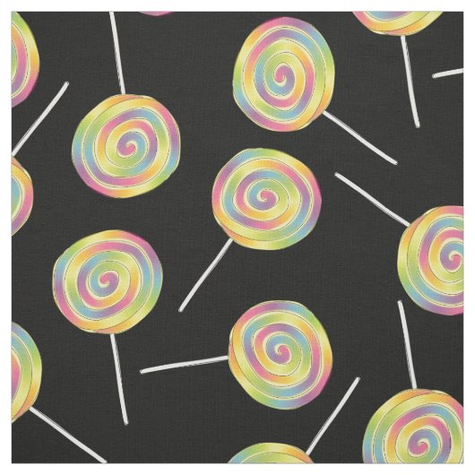 Niedlicher Regenbogen Lollipops Kinder Candy Stoff (Muster)