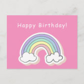 Niedlicher Regenbogen - Mädchen Geburtstag Postkarte (Vorderseite)