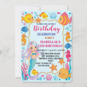 Niedlicher Regenbogen-Meerjungfrau Save The Date (Vorderseite)