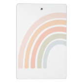 Niedlicher Regenbogen mit Blume Mini Klemmbrett (Rückseite)