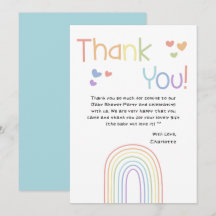 Niedlicher Regenbogen mit Hearts Baby Dusche