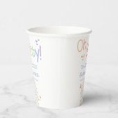 Niedlicher Regenbogen mit Hearts Baby Dusche Pappbecher (Rechts)