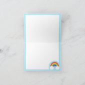 Niedlicher Regenbogen mit rosa Herzen und Wolken (Innenseite)