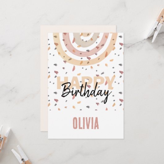 Niedlicher Regenbogen mit Splitter Karte (Vorderseite/Rückseite Beispiel)