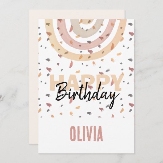 Niedlicher Regenbogen mit Splitter Karte (Vorne/Hinten)