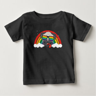 Niedlicher Regenbogen-Mops Baby T-shirt