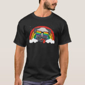 Niedlicher Regenbogen-Mops T-Shirt (Vorderseite)
