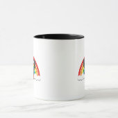 Niedlicher Regenbogen-Mops Tasse (Zentrum)