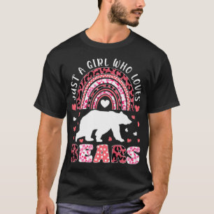 Niedlicher Regenbogen Nur ein Mädchen, das Leopard T-Shirt