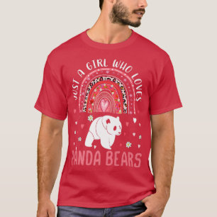 Niedlicher Regenbogen nur ein Mädchen, das Panda B T-Shirt