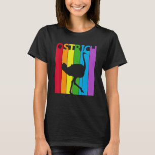 Niedlicher Regenbogen Ostrich T-Shirt