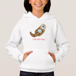 Niedlicher Regenbogen Otter Scallops Geburtstagspa Hoodie