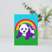 Niedlicher Regenbogen-Panda-Bär Postkarte (Stehend Vorderseite)