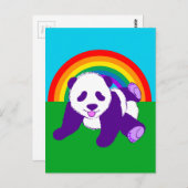 Niedlicher Regenbogen-Panda-Bär Postkarte (Vorne/Hinten)