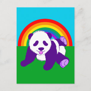 Niedlicher Regenbogen-Panda-Bär Postkarte