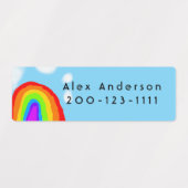 Niedlicher Regenbogen Personalisiert Kid Etiketten (Design 1)
