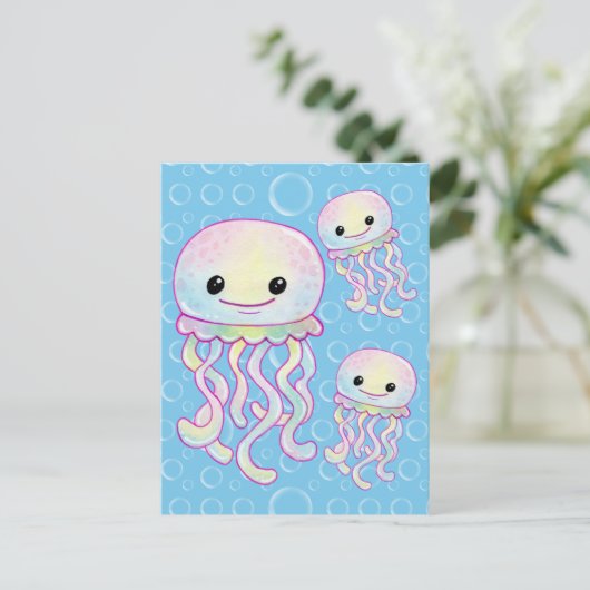 Niedlicher Regenbogen Postkarte (Stehend Vorderseite)