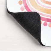 Niedlicher Regenbogen, rosa bohfarbene Wasserfarbe Mousepad (Ecke)