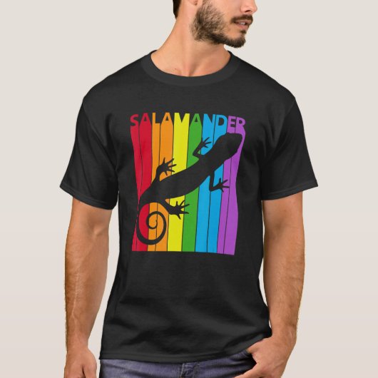 Niedlicher Regenbogen-Salamander T-Shirt (Vorderseite)