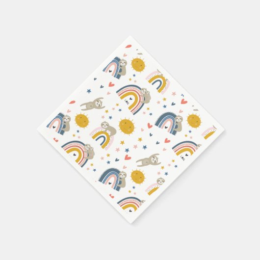 Niedlicher Regenbogen Serviette (Ecke)