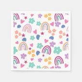 Niedlicher Regenbogen Serviette (Vorderseite)