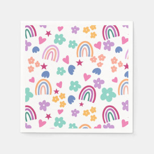 Niedlicher Regenbogen Serviette