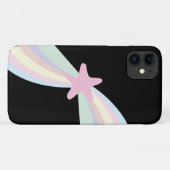 Niedlicher Regenbogen Shooting Star Black Case-Mate iPhone Hülle (Rückseite (Horizontal))