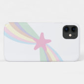 Niedlicher Regenbogen Shooting Star White Case-Mate iPhone Hülle (Rückseite (Horizontal))