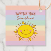 Niedlicher Regenbogen Sonnenschein Kinder glücklic Geschenkanhänger (Rückseite)