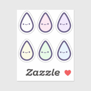 Niedlicher Regenbogen Tropfen Aufkleber