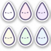 Niedlicher Regenbogen Tropfen Aufkleber (Vorderseite)