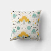 Niedlicher Regenbogen und Cloud Throw Kissen (Rückseite)