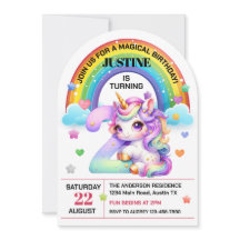 Niedlicher Regenbogen und Einhorn 2. Geburtstag Pa