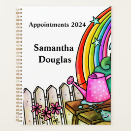 Niedlicher Regenbogen und Gartenbau Planer