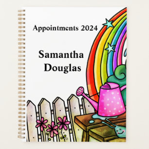 Niedlicher Regenbogen und Gartenbau Planer